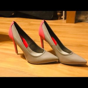 Sam Edelman Hot Pink/Grey Circus Pumps